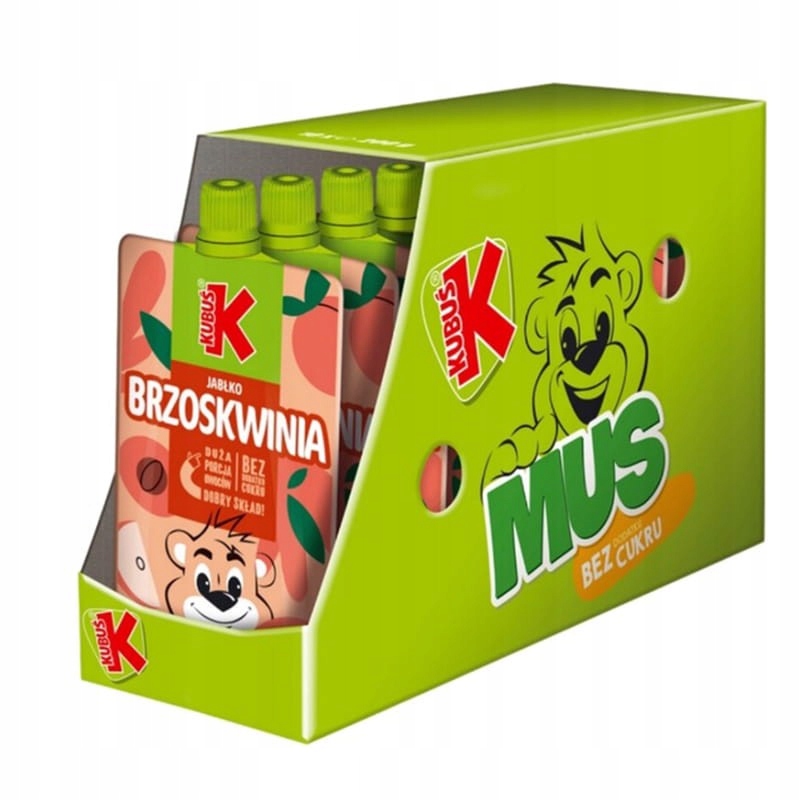 Levně Kubuś Jablečno-broskvová pěna 200 g x 10 kusů