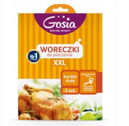 GOSIA Torebki Woreczki do pieczenia XXL 50x50cm 3szt.