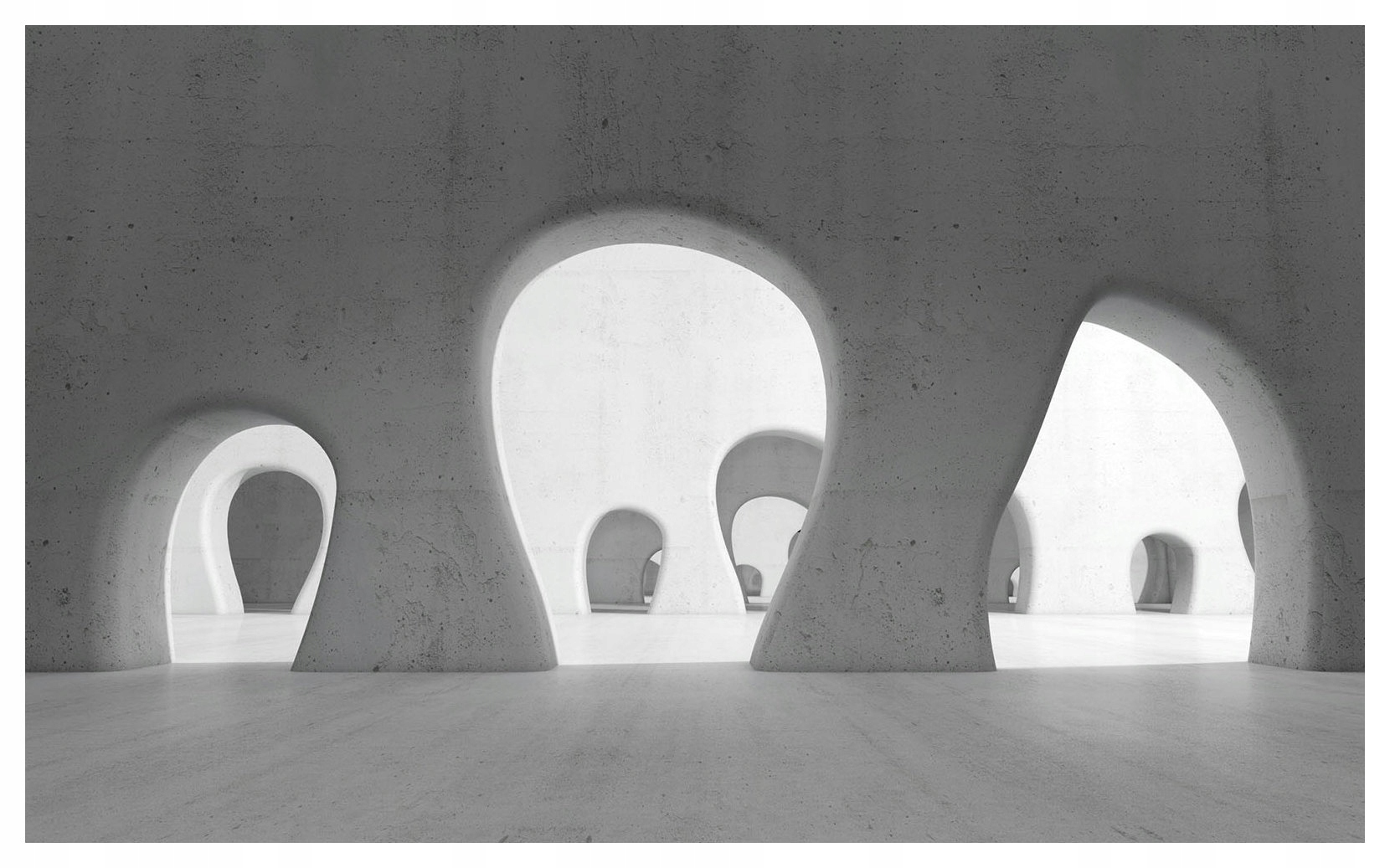 Fototapeta Monochromatické oblouky Perspektiva Minimalismus 416x254 lepidlo