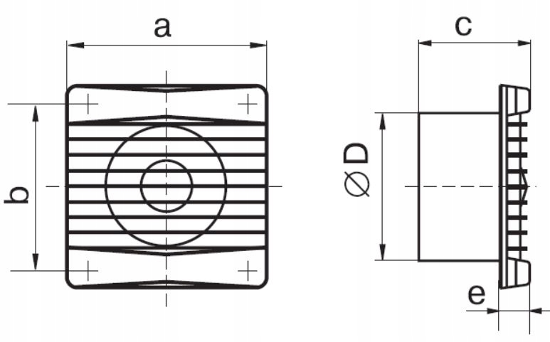 100SILENTA-ML Wentylator 100 mm cichy Standard Średnica 100 mm