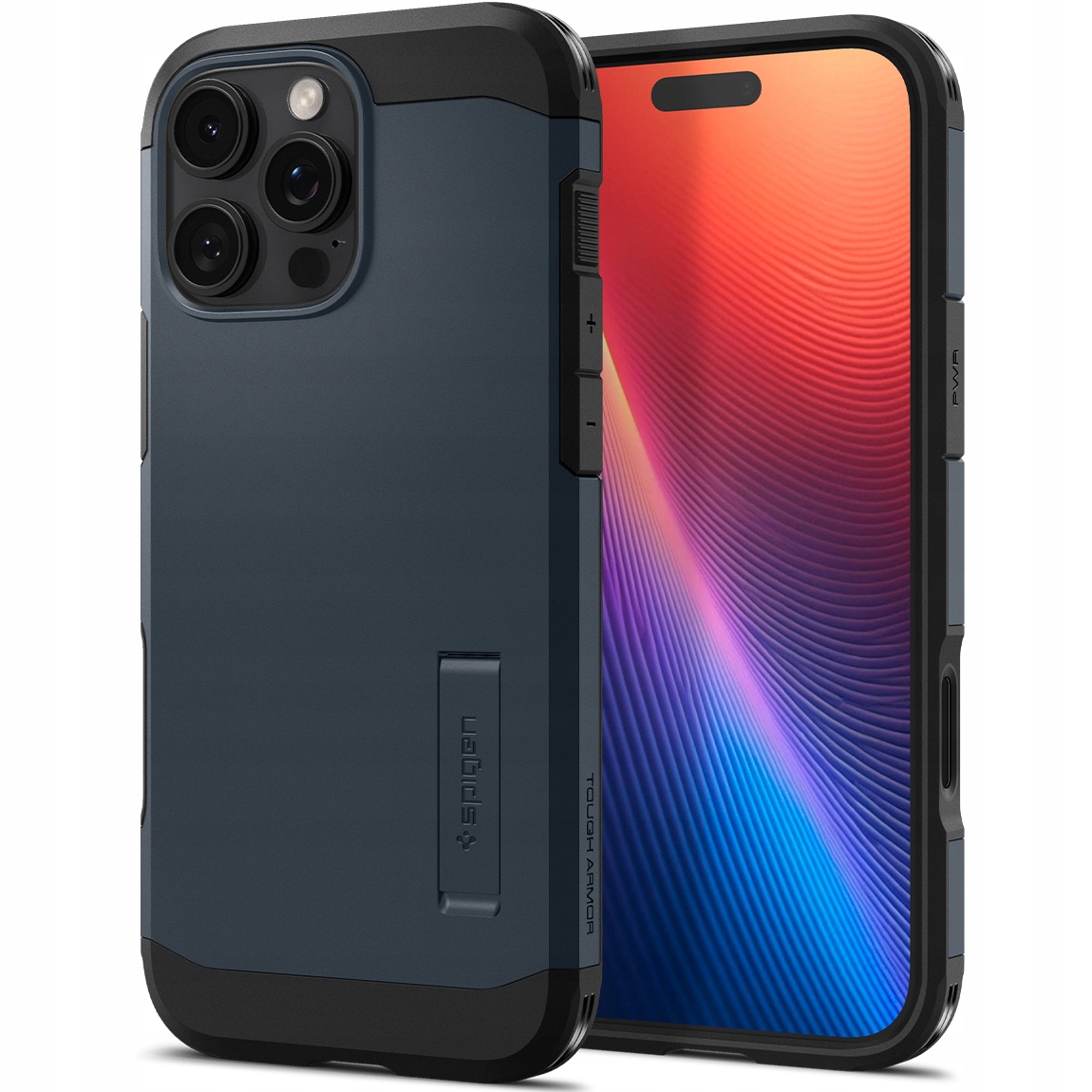 Etui do iPhone 16 Pro Max, Spigen Tough Armor T CC do MagSafe, z podstawką