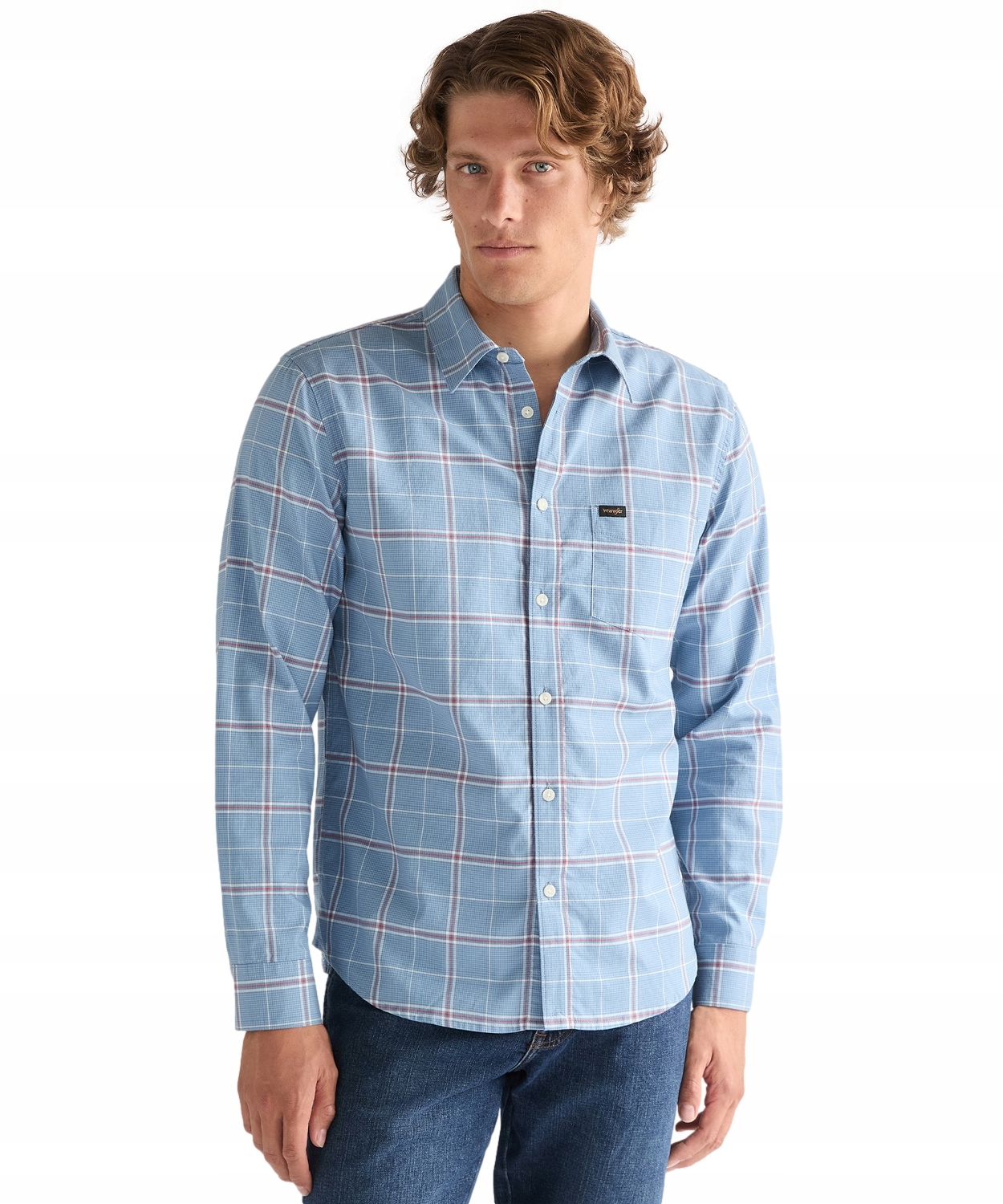 Košile Wrangler 1 Pkt Shirt 112378488 Ashley Blue M