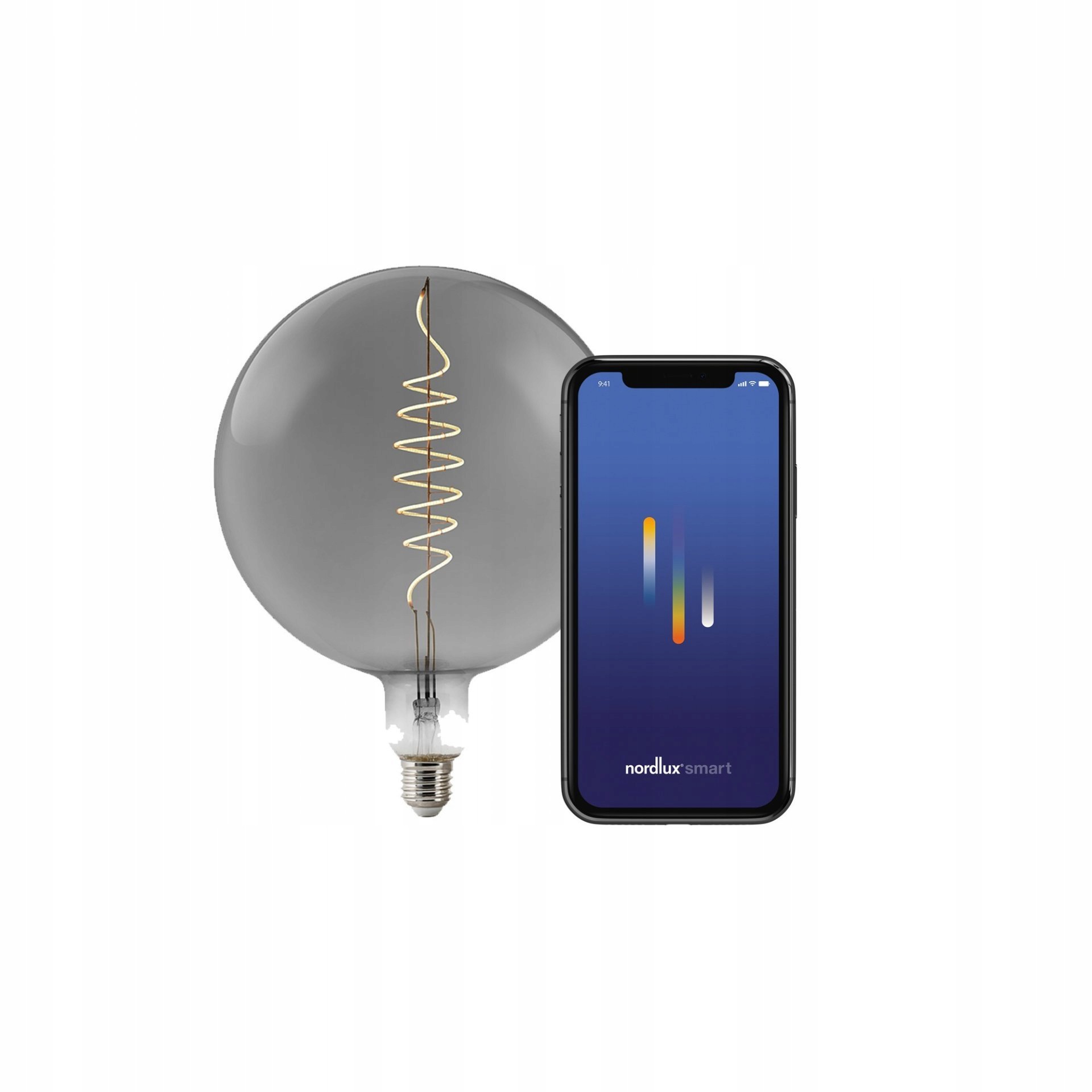 Žárovka Smart E27 kouřová 100 lm 1800 K Nordlux