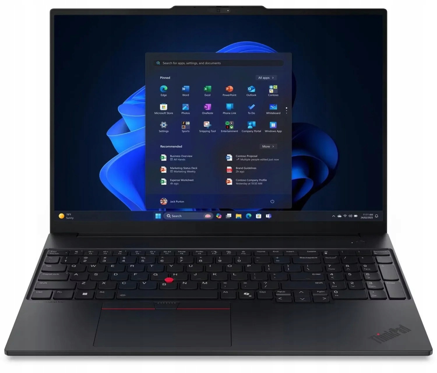 Notebook Lenovo ThinkPad Amd Ryzen 7 250 16GB 512GB 16" Windows 11 Pro