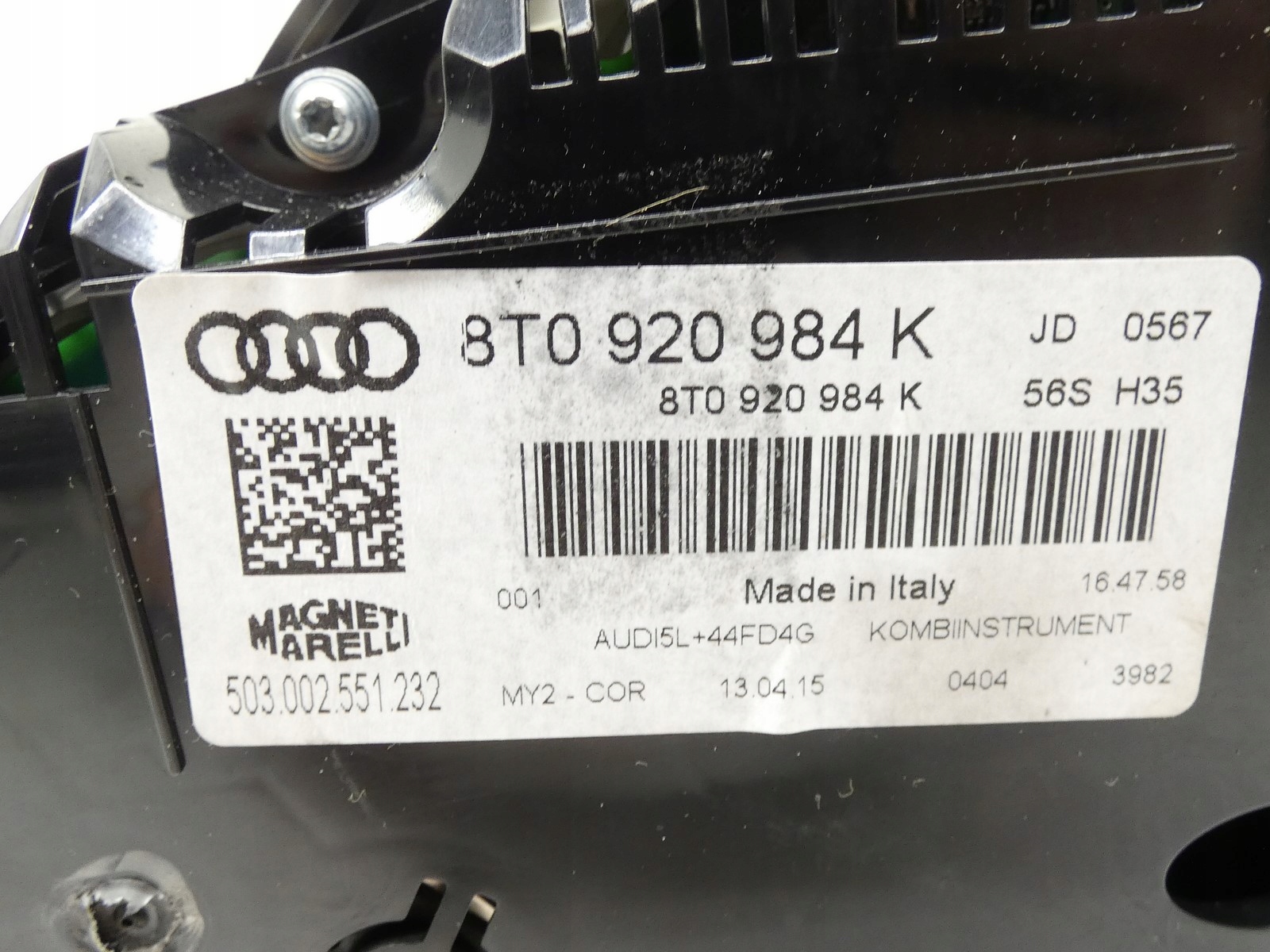 dials clock dials display AUDI A5 8T LIFT 2.0 TDI 8T0920984K