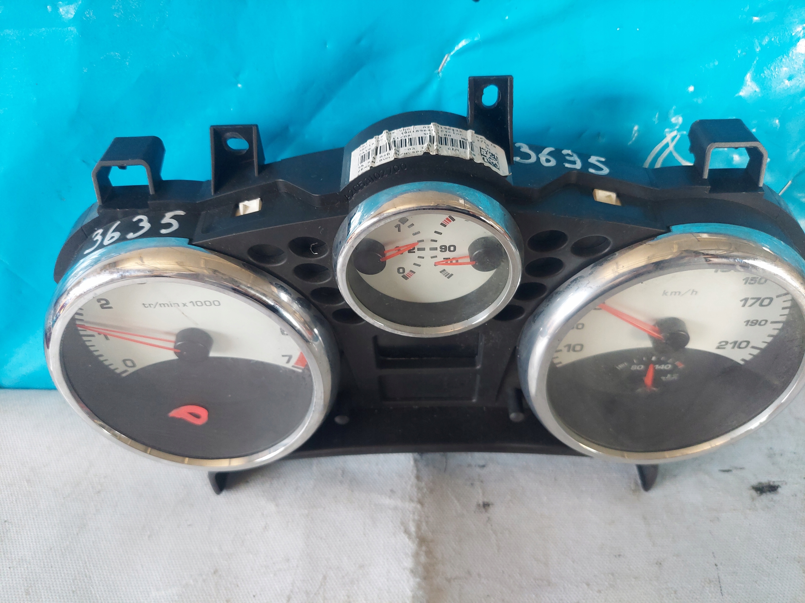 dials clock PEUGEOT 207 1.6 16V 9662904080
