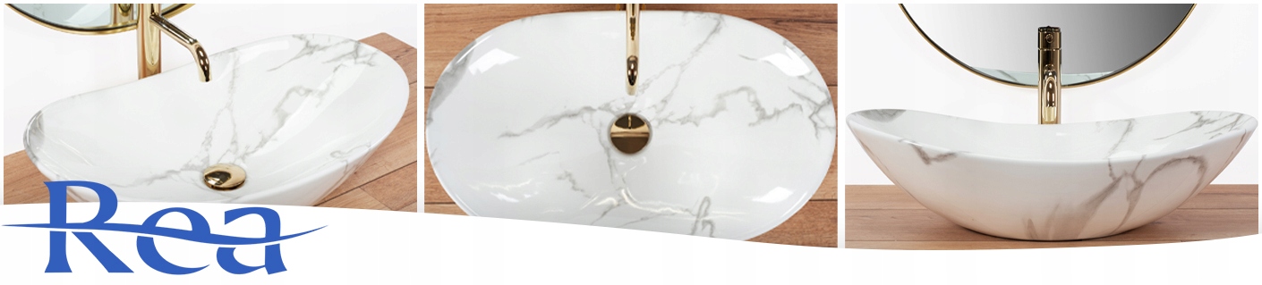 Umywalka Ceramiczna Nablatowa ROYAL MARMO SHINY Materiał wykonania Ceramika