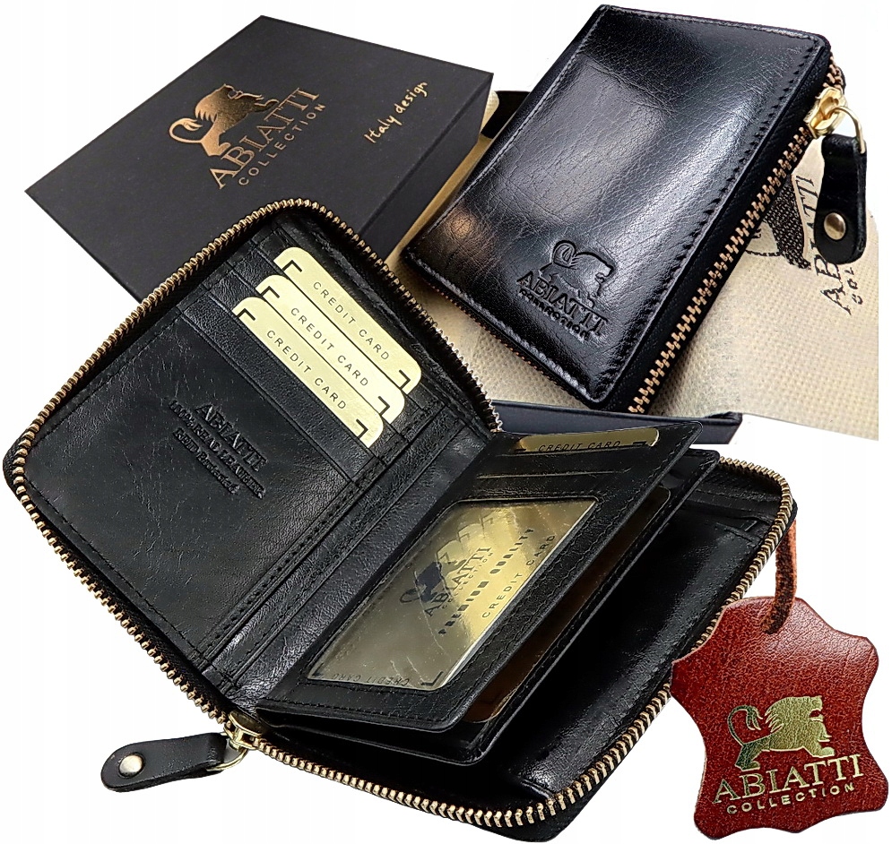 Exkluzivní Pánská Kožená Peněženka Proti Krádeži, Ochrana Karet Na Zip