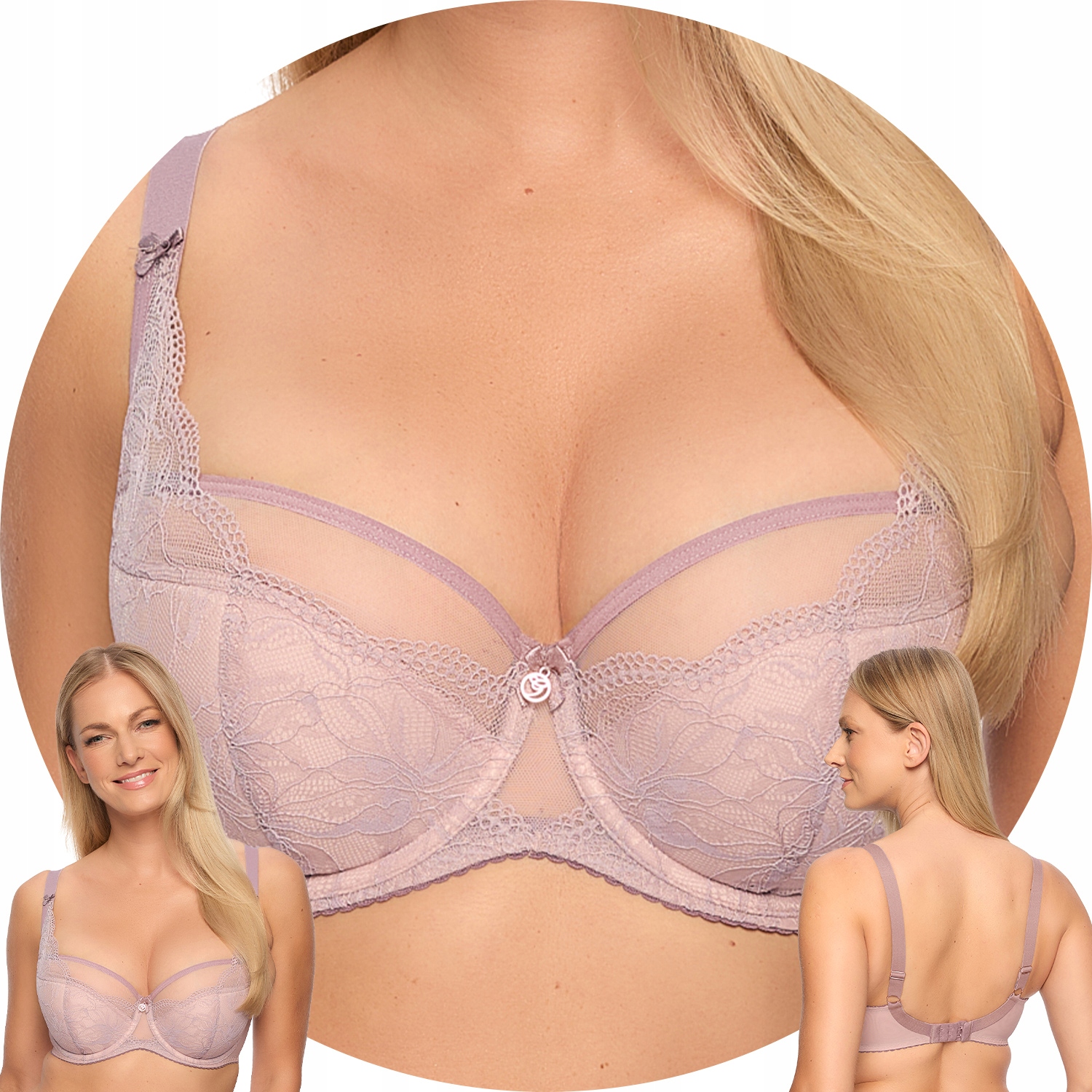 Gaia 1290 Armina Polovyztužená podprsenka Semi Soft vřesová 80D