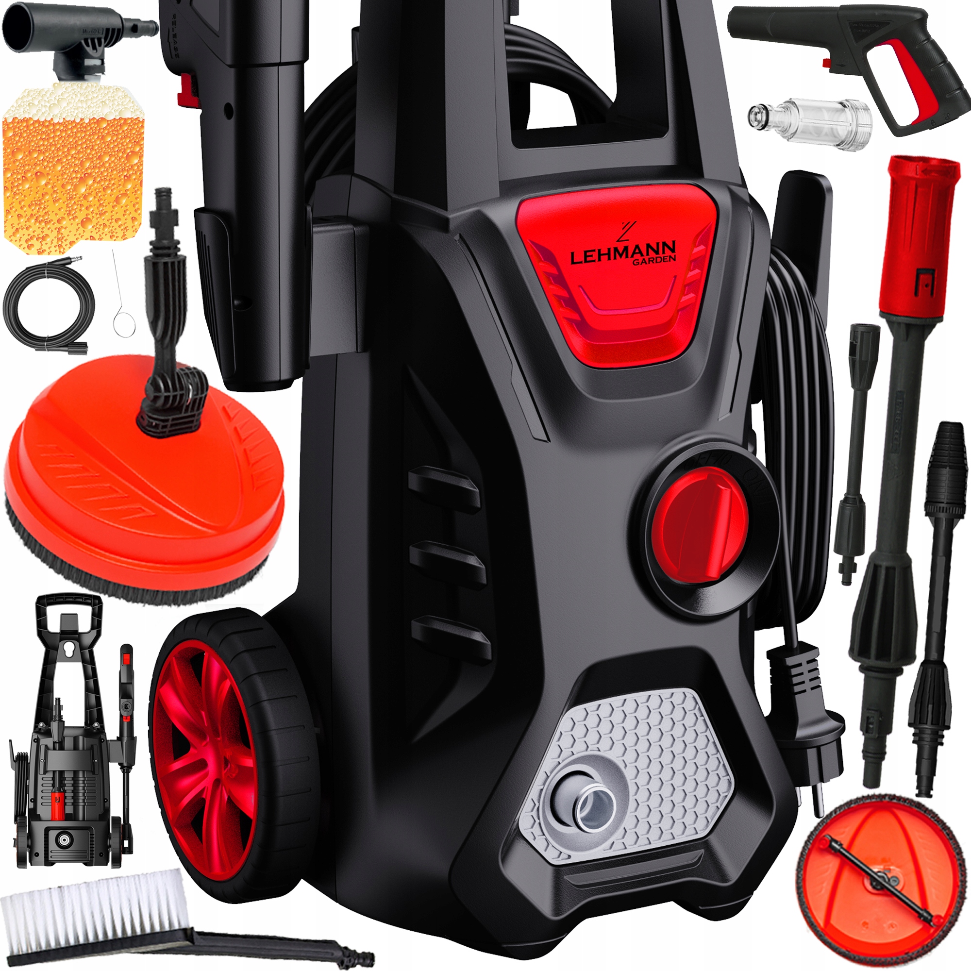 СИЛЬНАЯ МОЙКА ВЫСОКОГО ДАВЛЕНИЯ SAMOSSACA 230BAR НАБОР КИСТЕЙ ДЛЯ ПАТИО