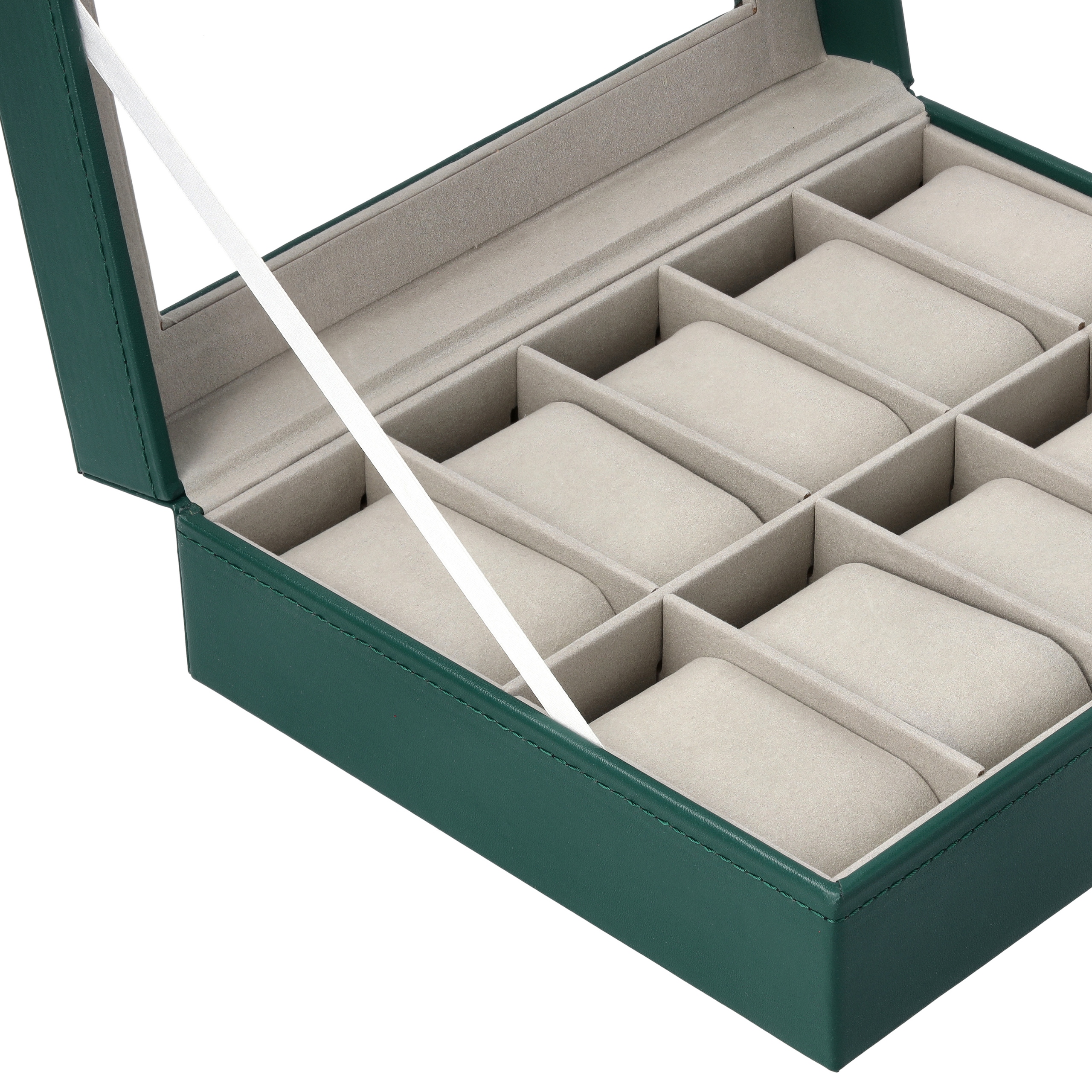 PUDEŁKO ETUI ORGANIZER SZKATUŁKA KASETKA NA ZEGARKI POMYSŁ NA PREZENT 10 G3 Kolor zielony