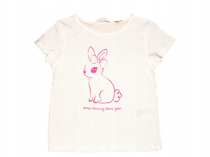

Nowa H&m bluzeczka Króliczek biała 110/116