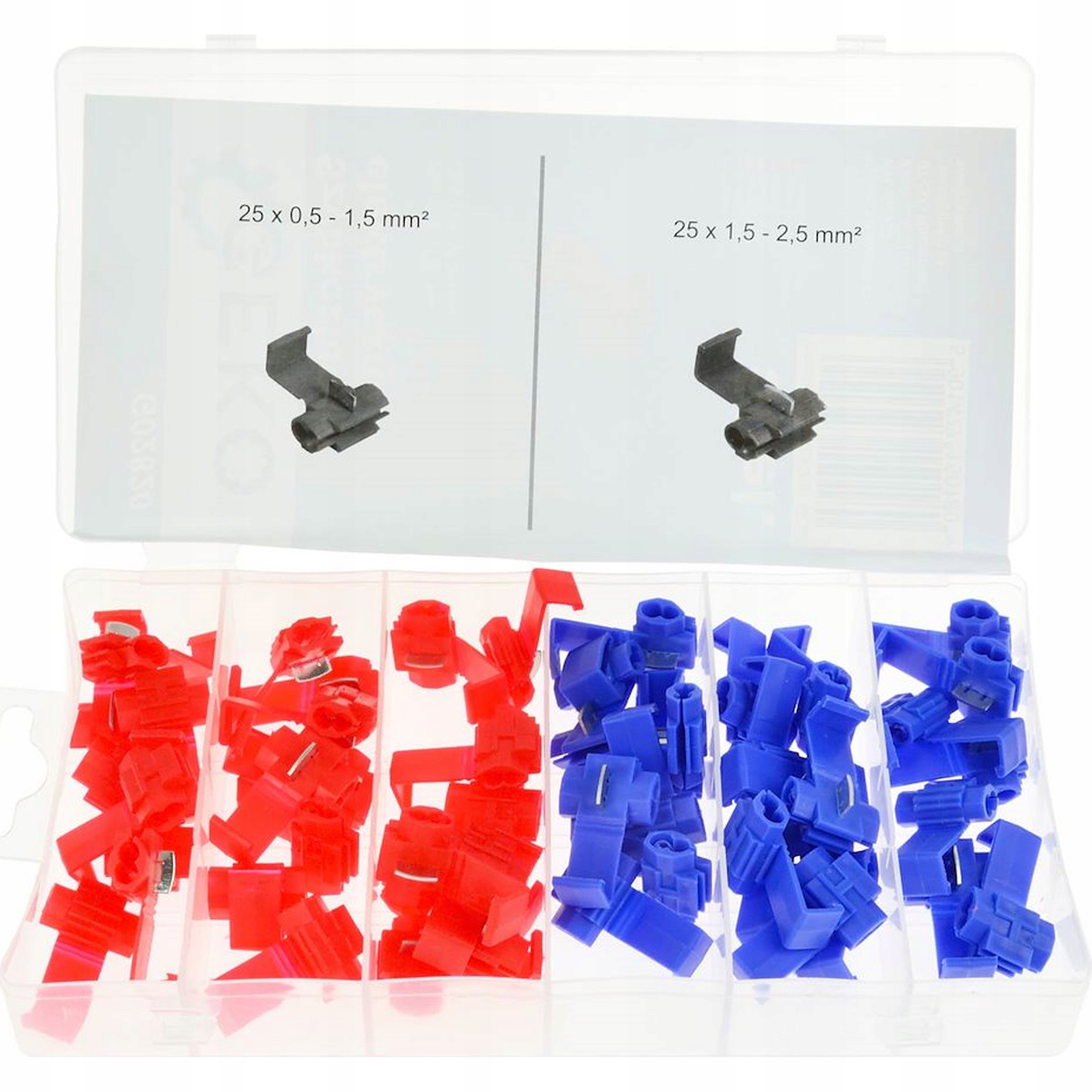 Szybkozłączki elektryczne Geko 50 szt 0.5–2.5 mm² zestaw G02820