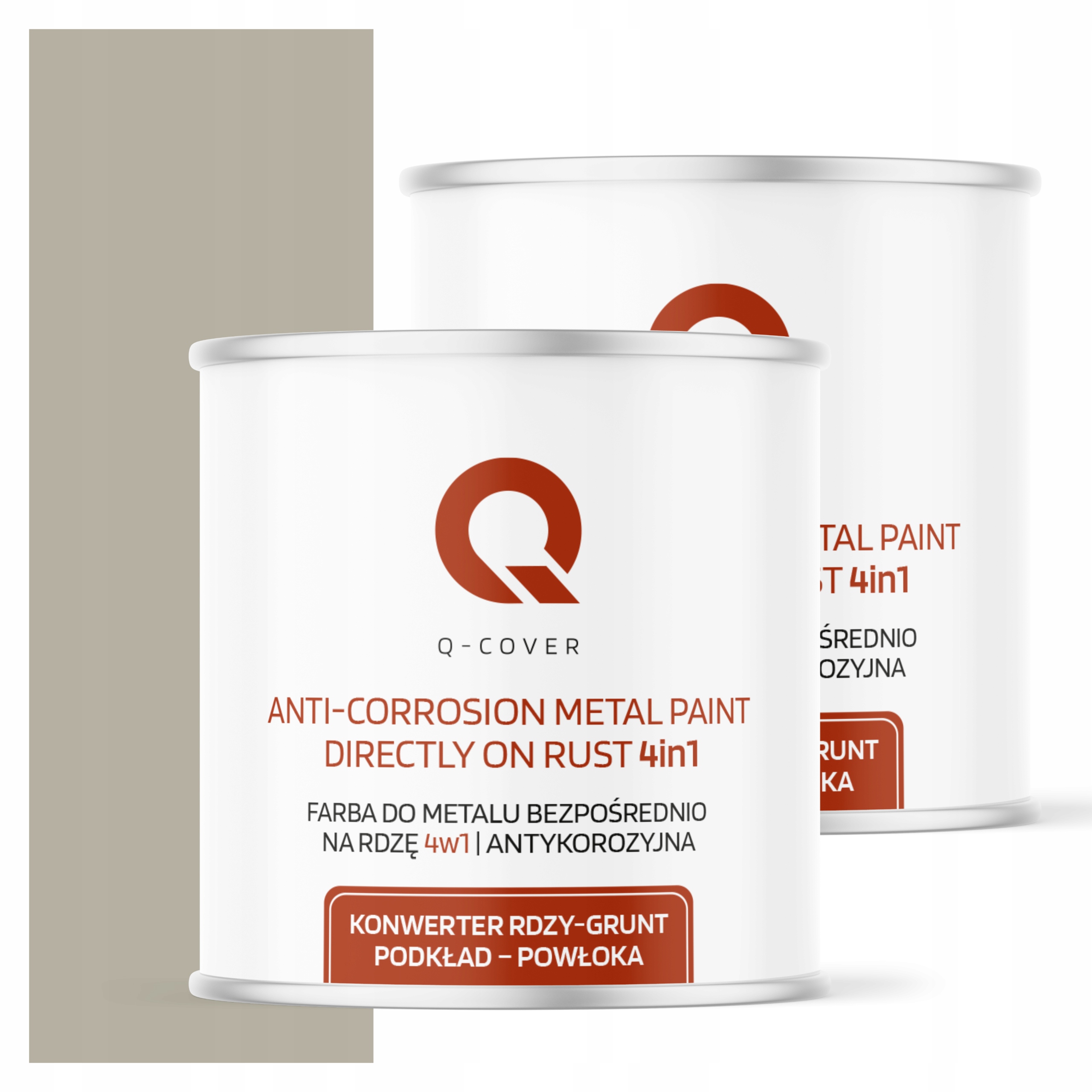 Farba Priamo Na Hrdzu Kov Aluminium Oceľ 2,5L 4v1 Polomat Šedá Béžová