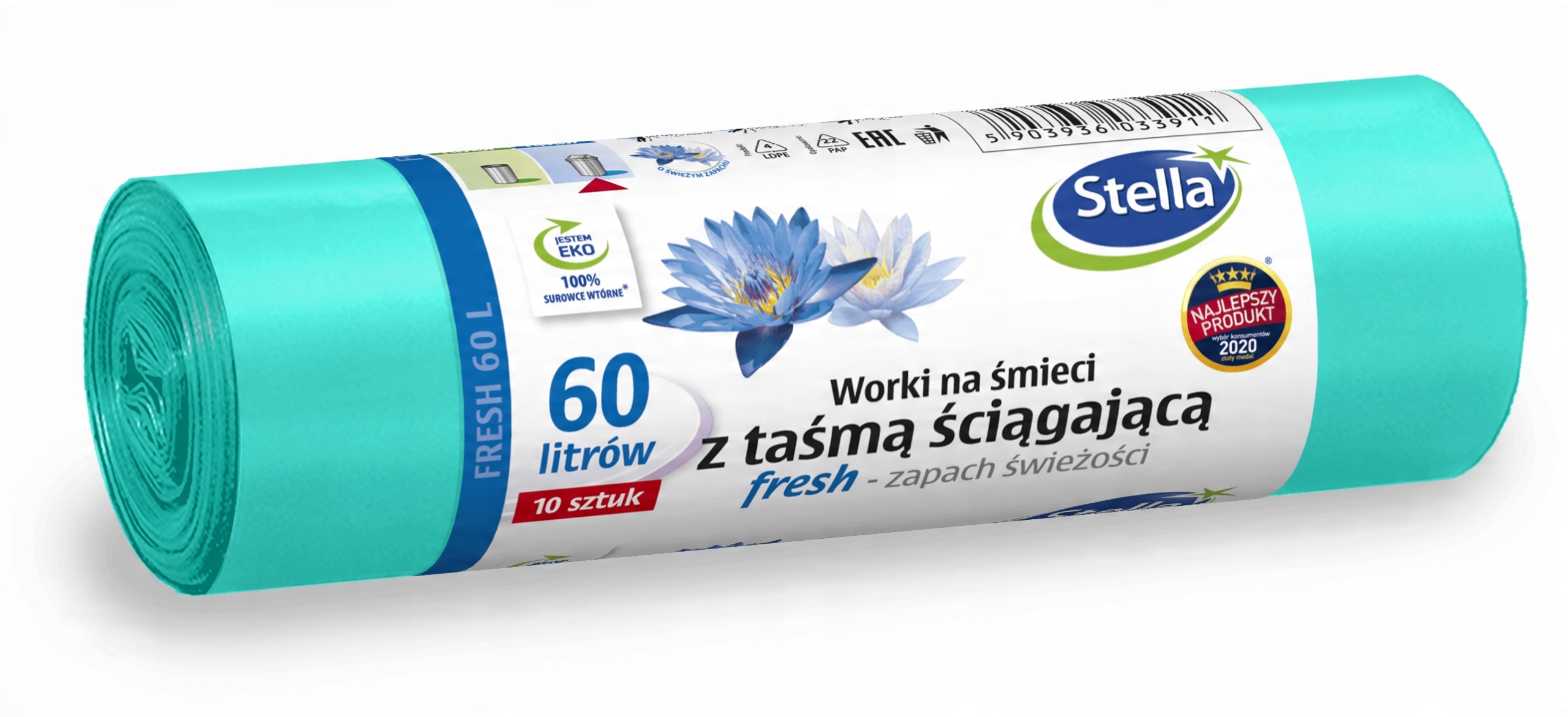 

St Worki na Śmieci z Taśmą Fresh świeży zapach 60L