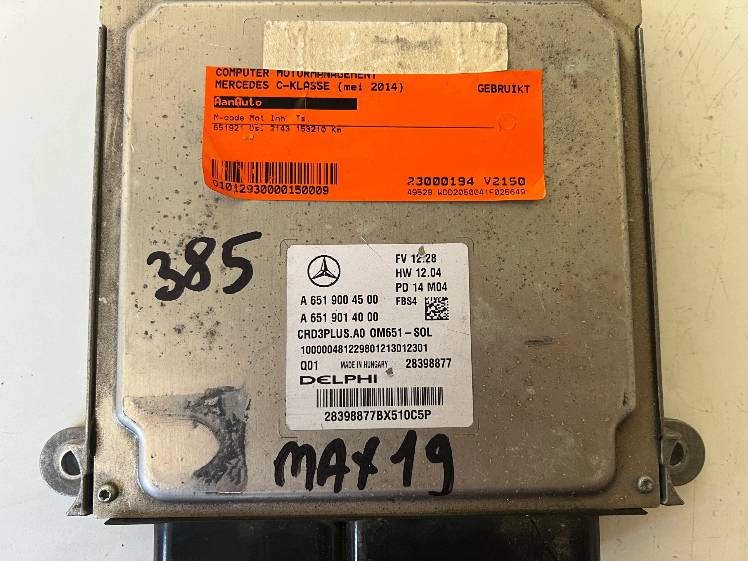 MERCEDES C W205 A6519004500 A6519014000 28398877 651921 computer ECU
