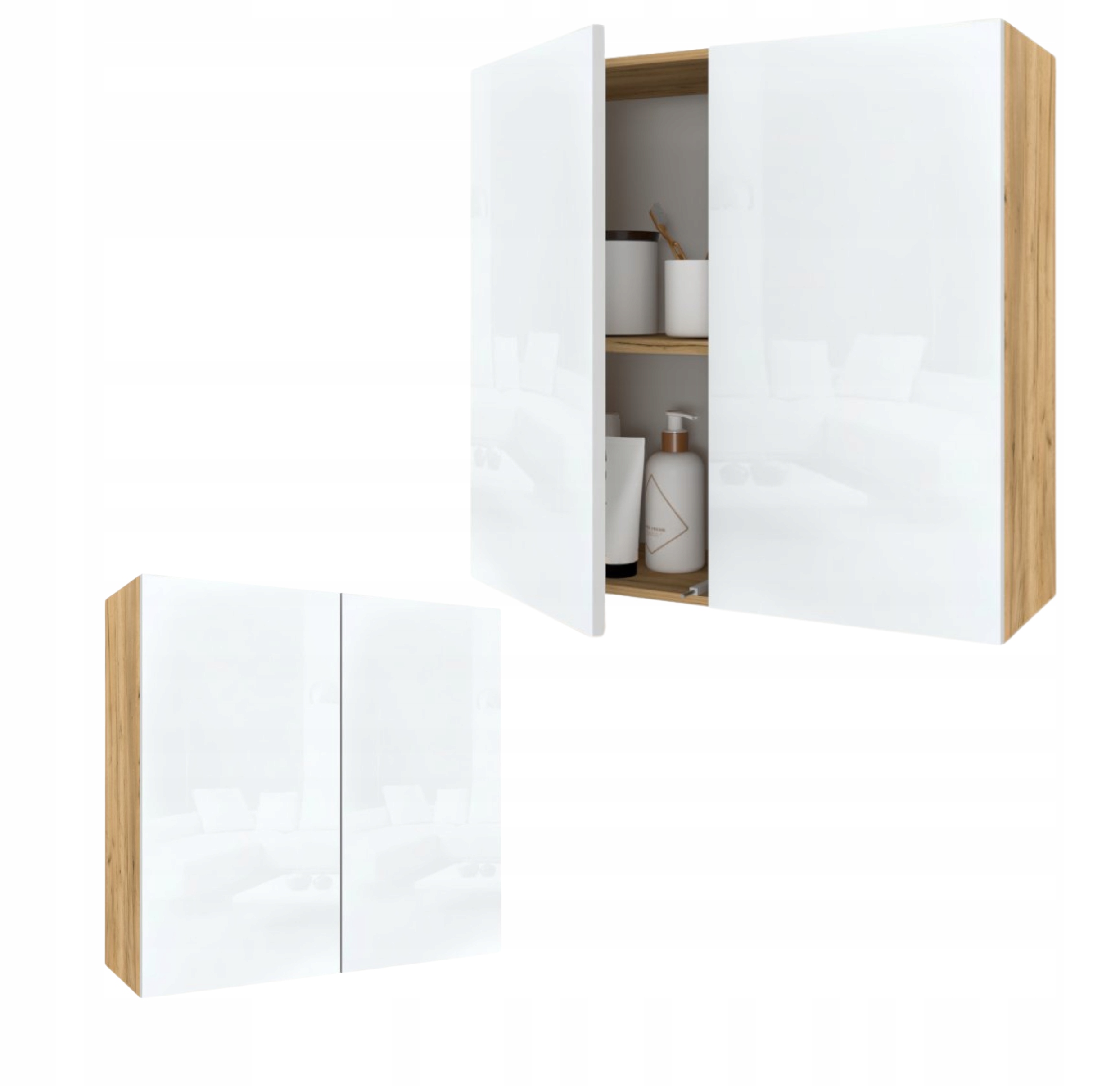 Závěsná koupelnová skříňka do koupelny Police Karo 60 Craft Bílý Lesk