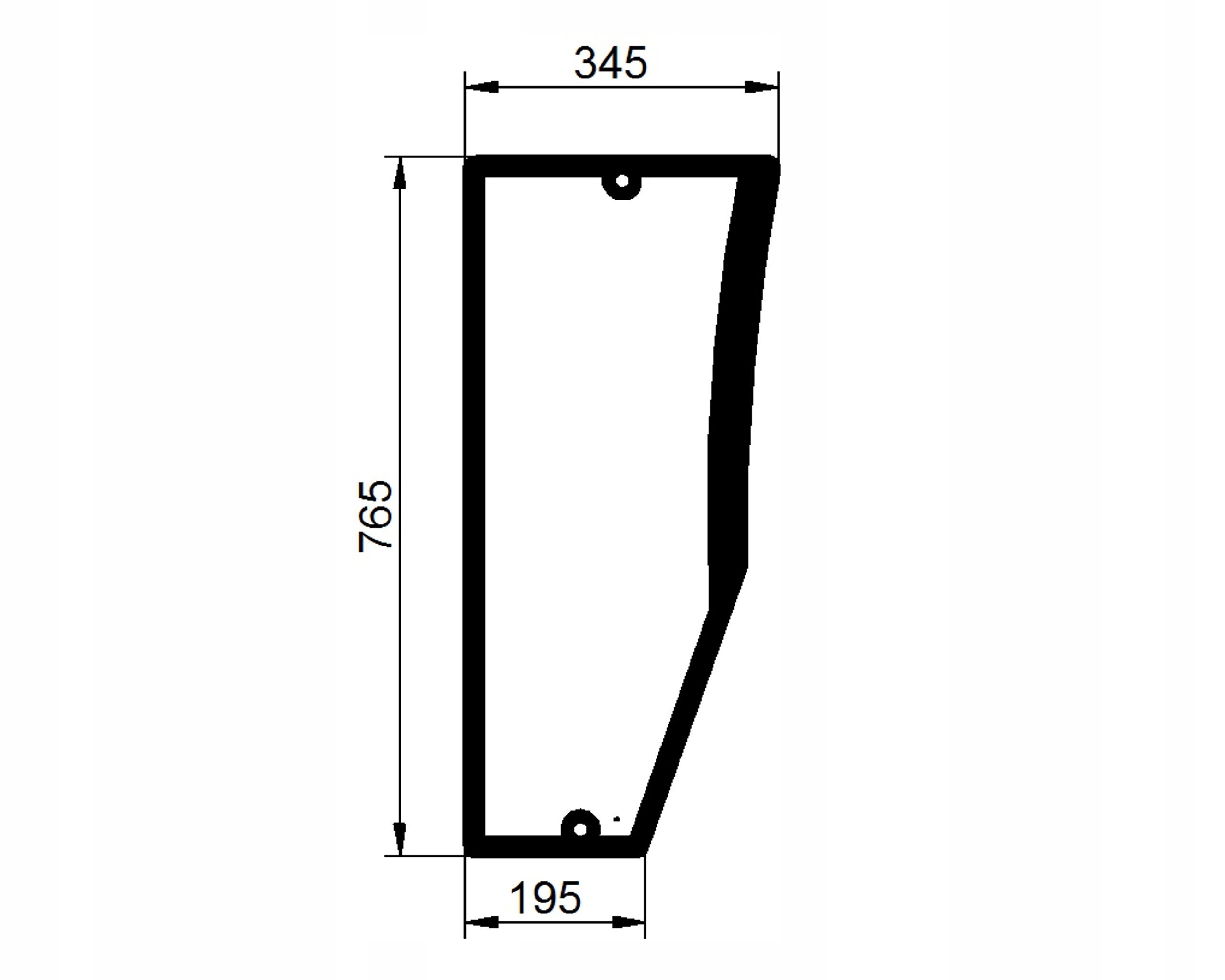 sklo John Deere 5015 přední spodní P ER200620