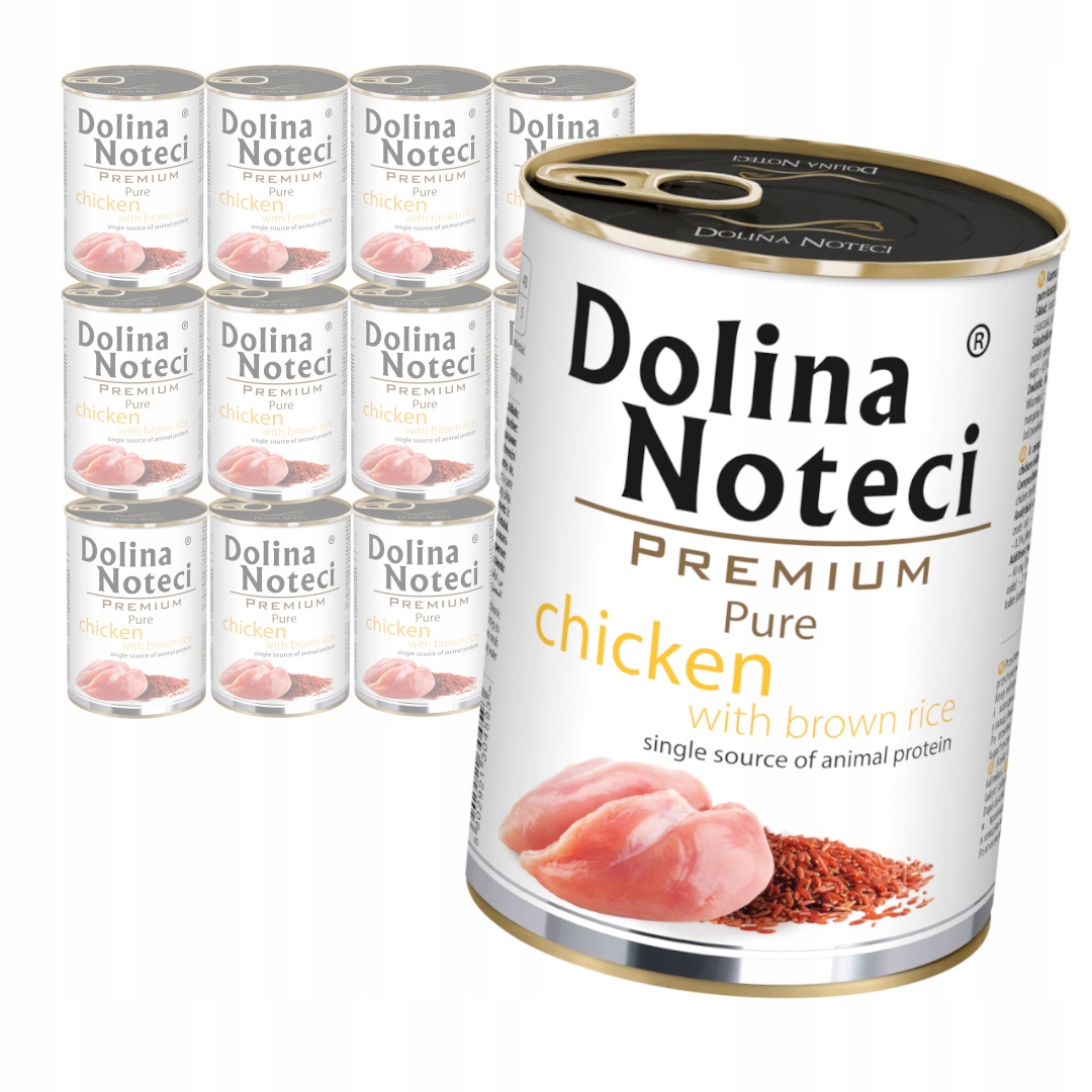 Levně Dolina Noteci Premium Pure Kuře s rýží 12x400g Vlhké Krmivo pro psy