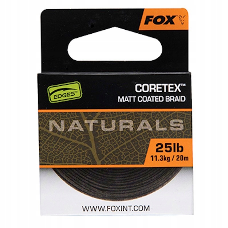 Plecionka W Otulinie Fox Naturals Coretex Matt Coated Braid 25lb 11.3kg 20m
