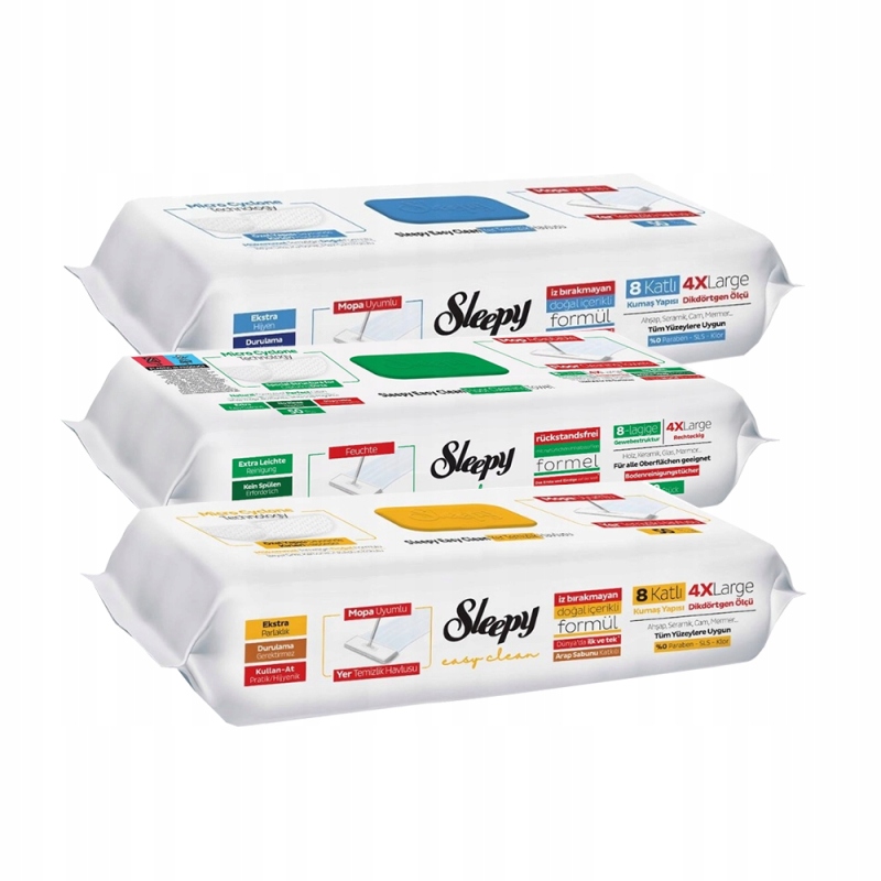 Sleepy ubrousky na mytí podlah, vložky do mopu MIX 50 Ks x 3