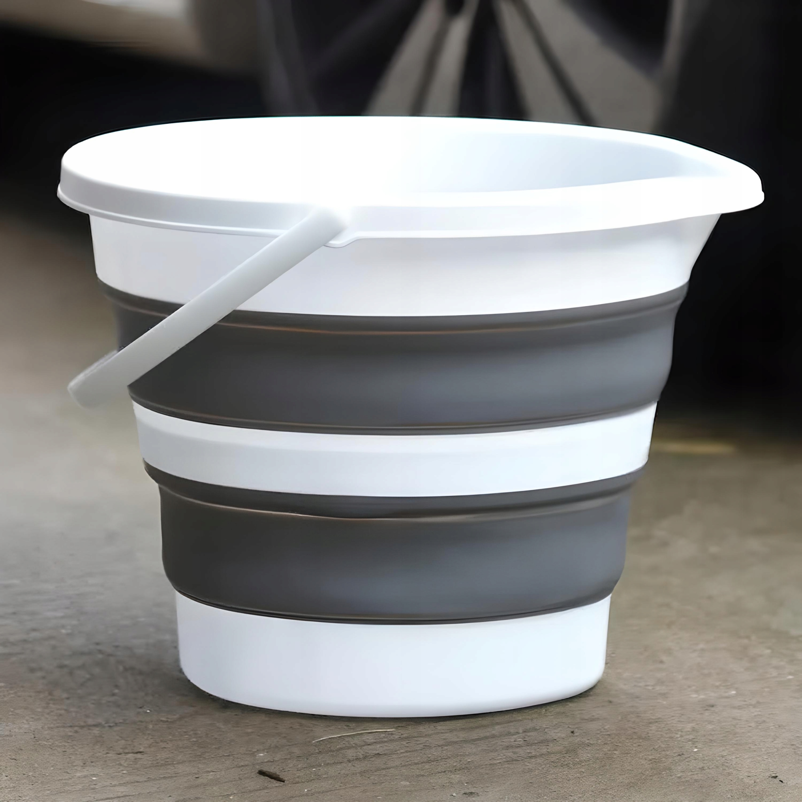 WIADRO silikonowe wiaderko składane 10 L duże turystyczne Z RĄCZKĄ silikon EAN (GTIN) 5902340326763