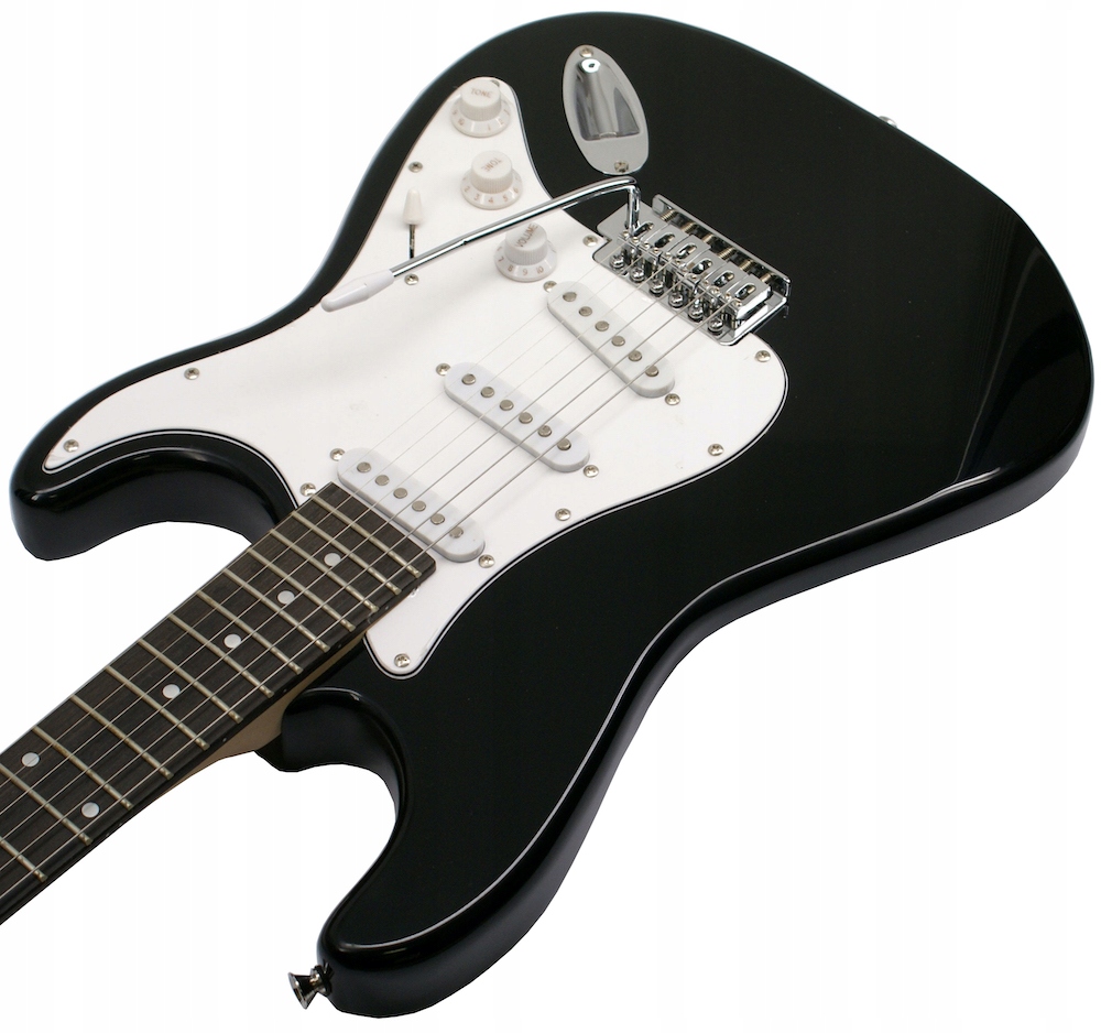 GITARA ELEKTRYCZNA TYPU STRATOCASTER + DODATKI