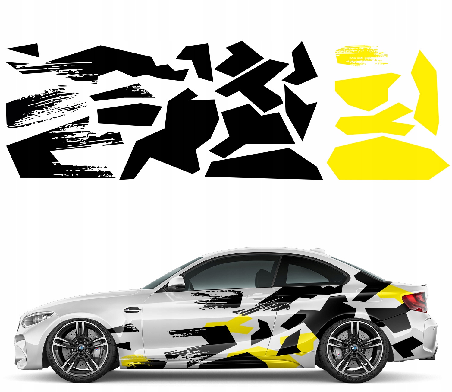 Samolepky na auto Motiv Trhané Tvary 91 x 588 cm