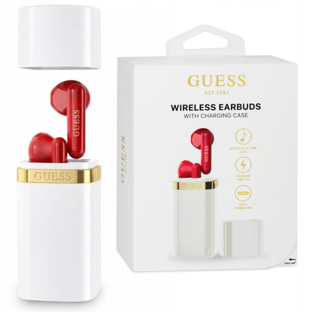 Guess bezdrátová sluchátka Lipstick Bluetooth Tws pouzdro