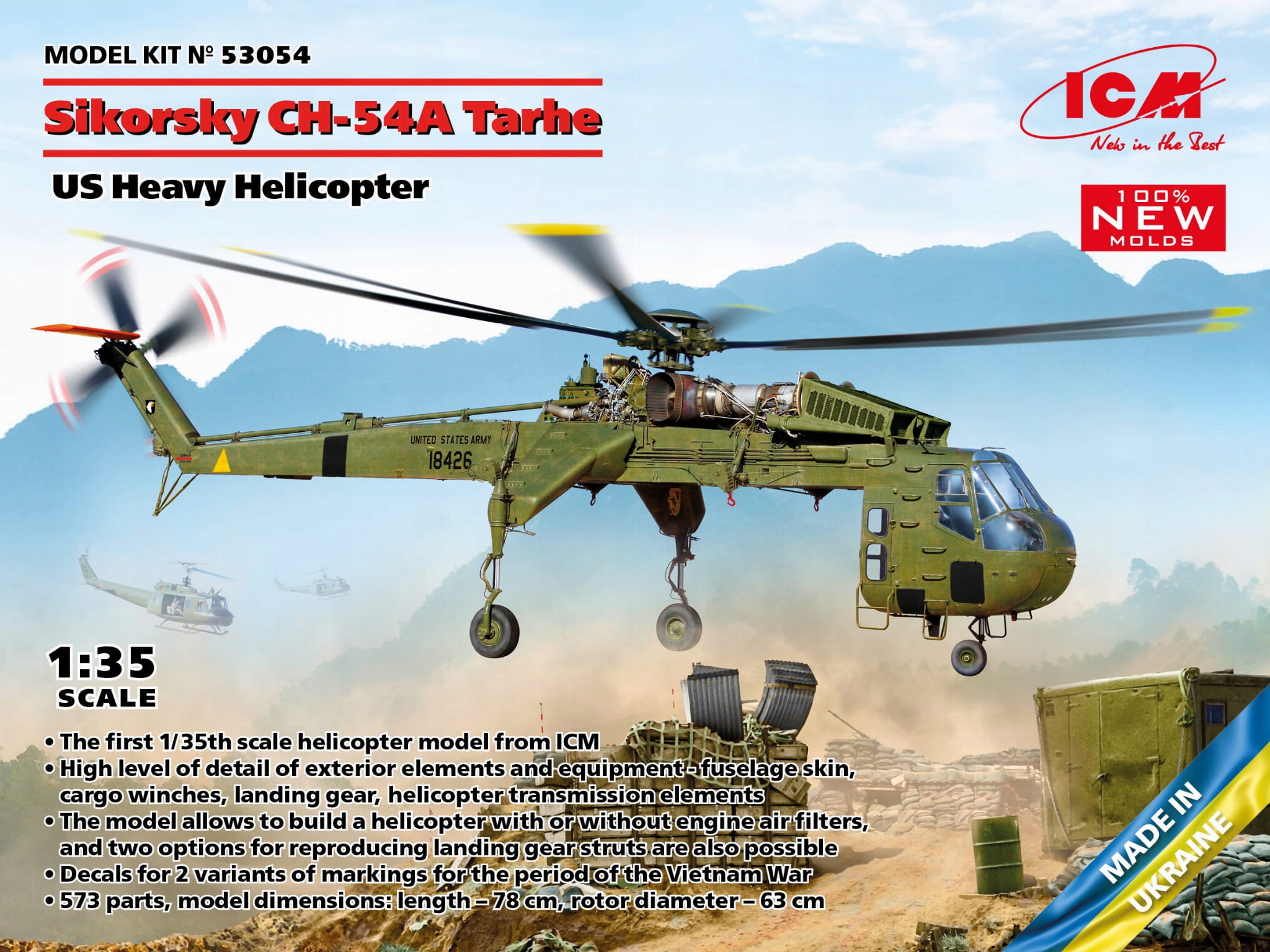 Sikorsky CH-54A Tarhe 1:35 ICM 53054