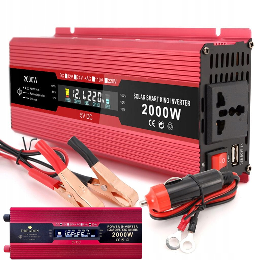 

Przetwornica 12V Do 230V Dc-ac Sinus 2000W Prąd