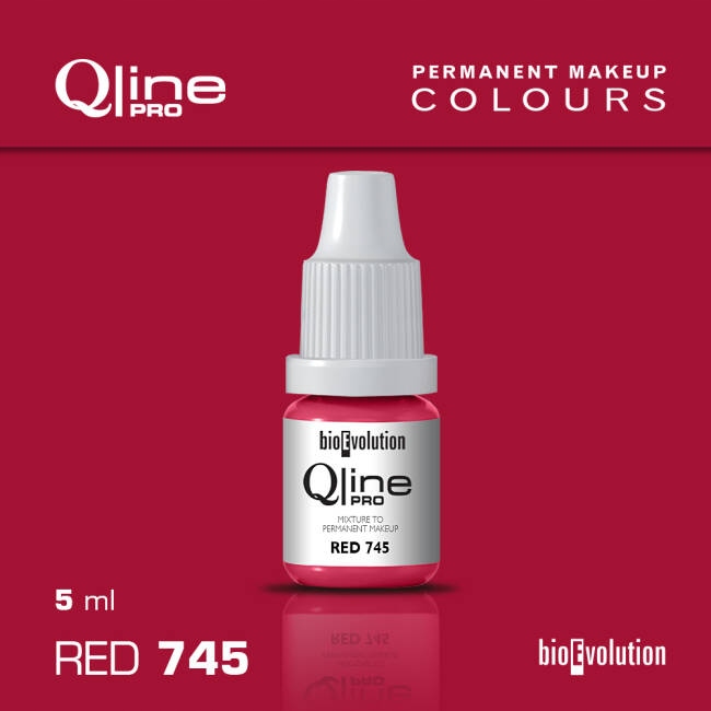 Red 745 červený pigment Qline Pro pro permanentní líčení rtů
