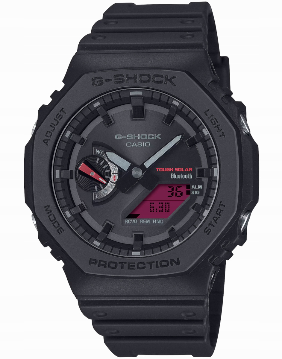 Sportovní pánské hodinky Casio G-shock GA-B2100BBR Solar Gwar3+3L Zibi Gravírování