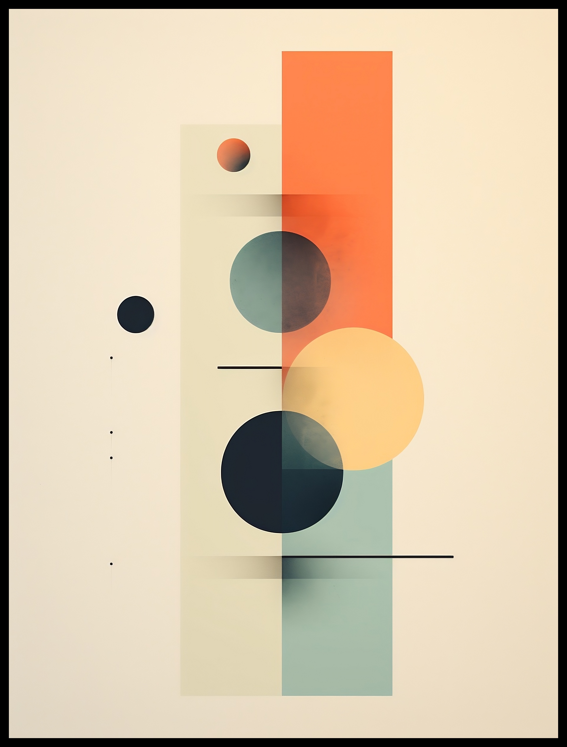 Plakat na Ścianę Obraz Minimalizm Sztuka Nowoczesna Art 40x50 cm Premium