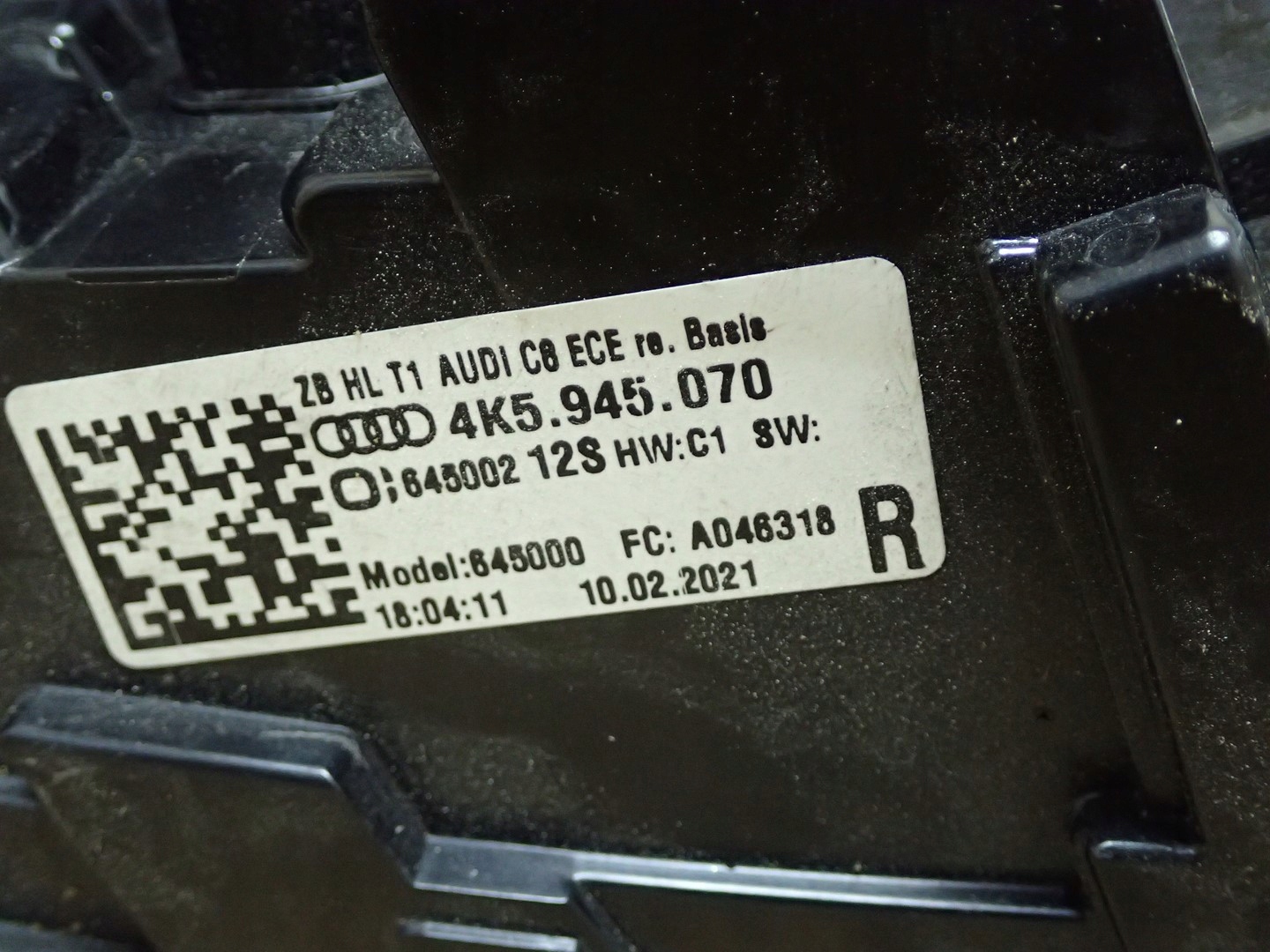 light right rear right rear part AUDI A6 C8 4K sedan