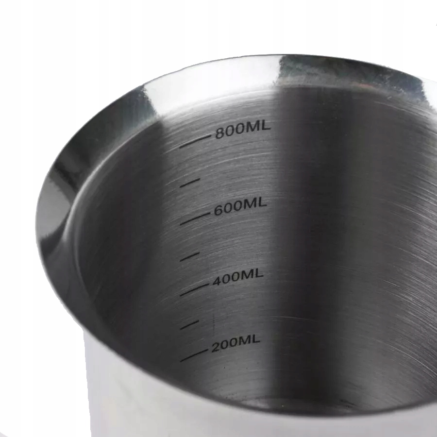 SPIENIACZ DO MLEKA RĘCZNY UBIJACZ DZBANEK 850ml - Idealny do kawy Kolor odcienie szarości i srebra