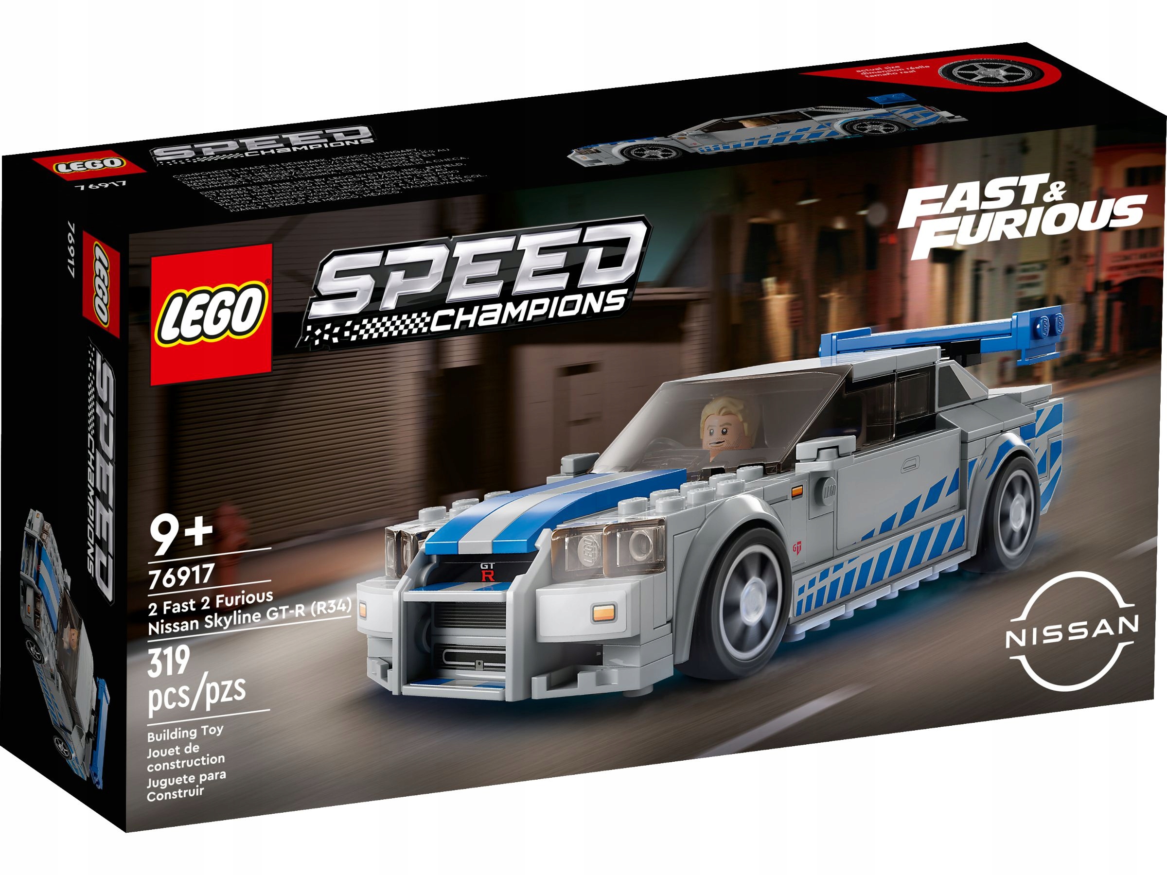 Lego Speed Champions 76917 Nissan Skyline Gt-r R34 Příliš rychlý, příliš zběsilý