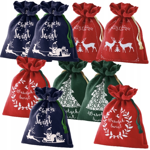 Taška taška darčekové balenie vianočná 30X45 Sada 100ks