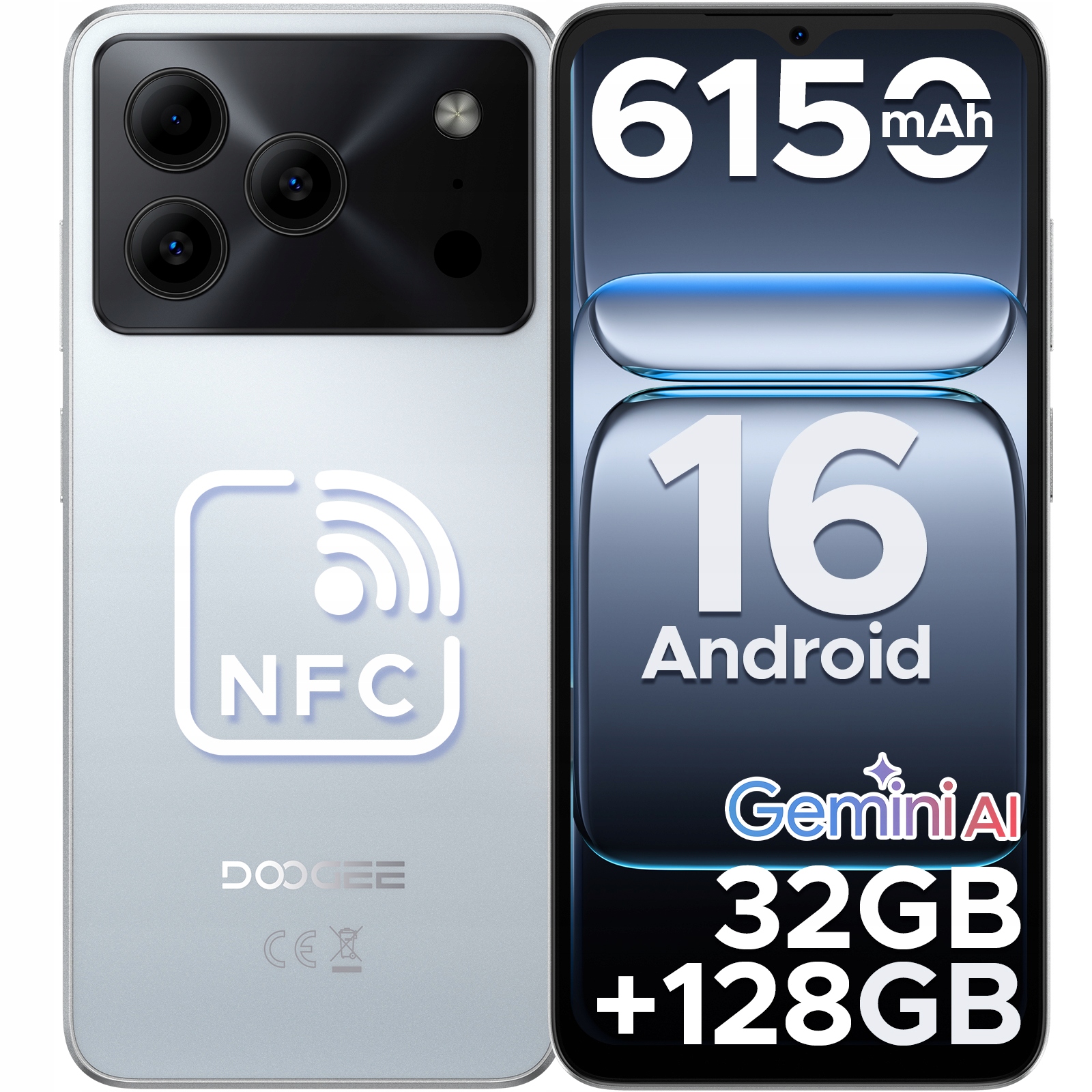 Smartfon Doogee Note56 Pro 4 Gb 128 Gb 4G (lte) biały