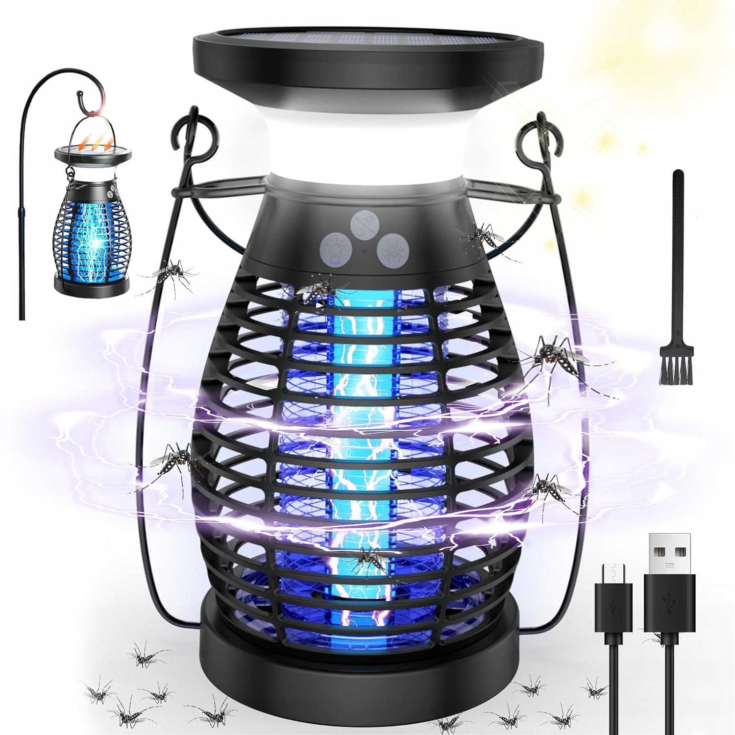 Insekticidní Lampa Napájená Solární Energií, Voděodolná, IP66