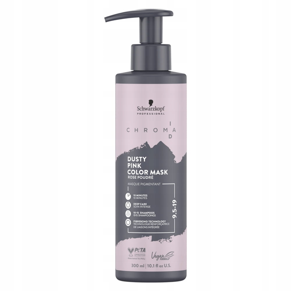 Schwarzkopf Chroma ID Dusty Pink barvicí růžová maska na vlasy 300 ml