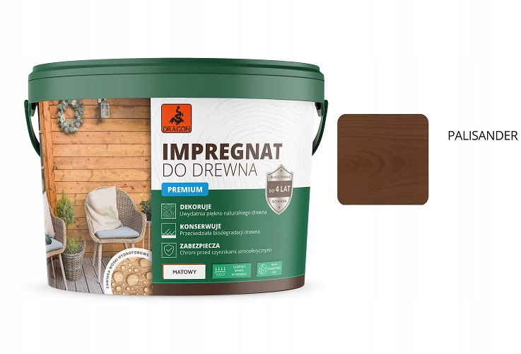 

Impregnat Do Drewna Premium Dragon 5 l Palisander