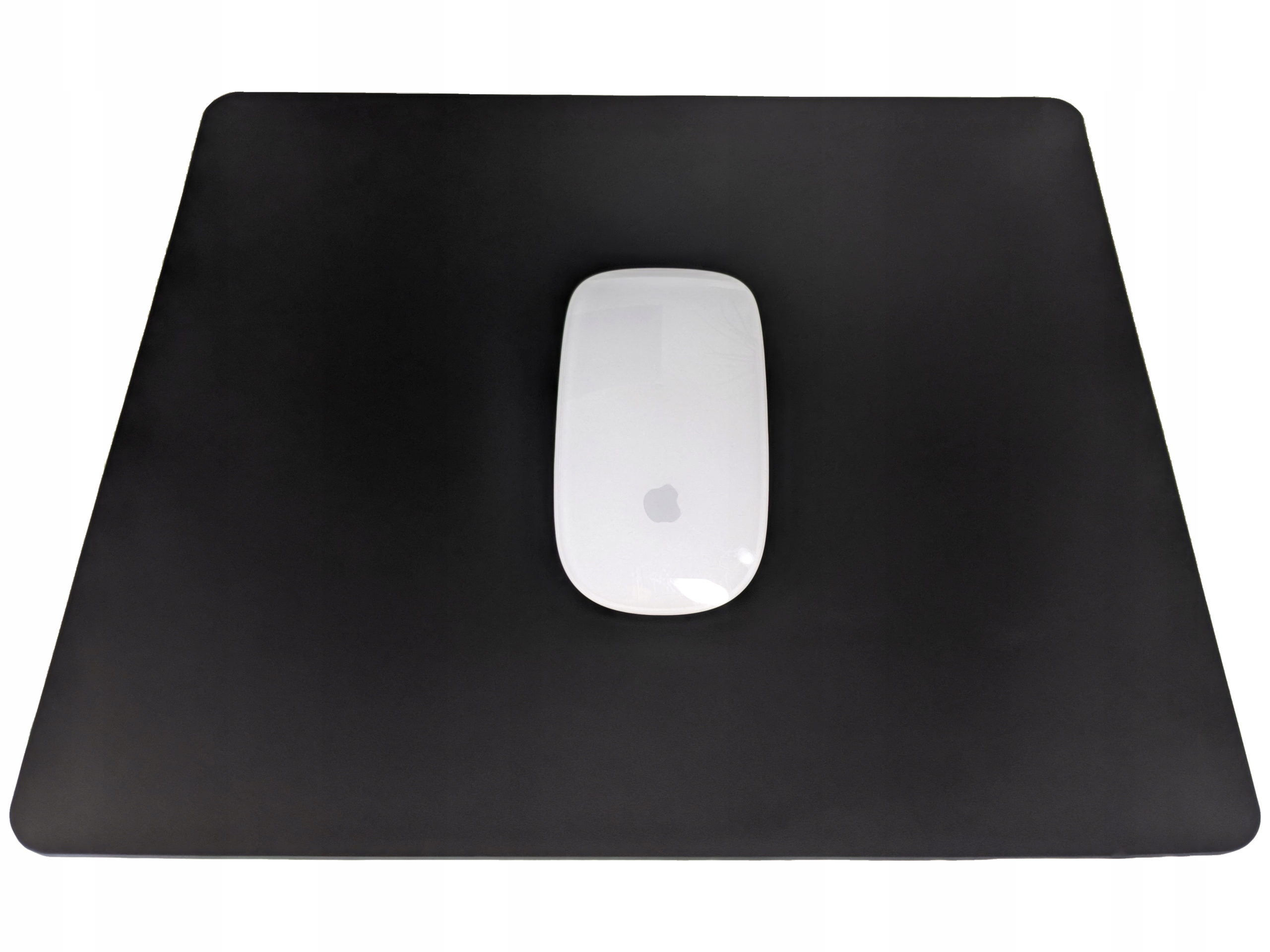 Skórzana podkładka pod myszkę 30x25 - Czarna - Skóra naturalna