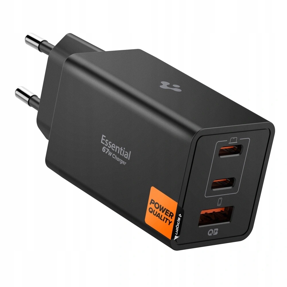 Rychlá Síťová Nabíječka Spigen, Napájecí Zdroj Usb-c Type-c Usb-a PD-67W