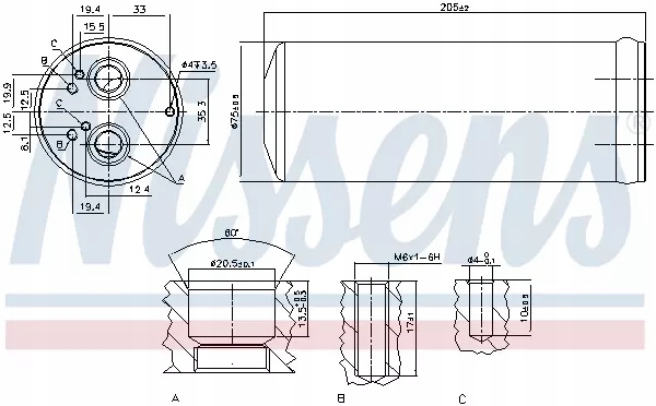 NISSENS OSUSZACZ KLIMATYZACJI AUDI A4 B6 B7 EAN (GTIN) 5707286263383