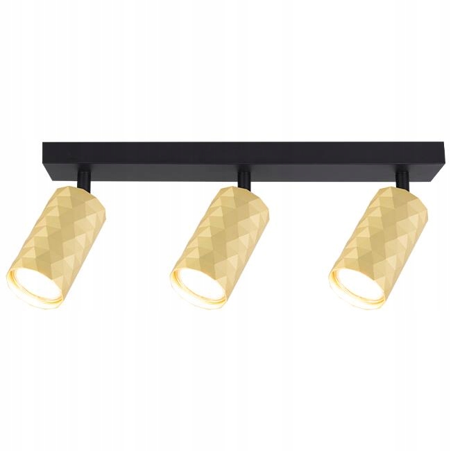 Lampa Spot Trojité nástěnné svítidlo GU10 Led Glamour pohyblivé x3 černo-zlatá