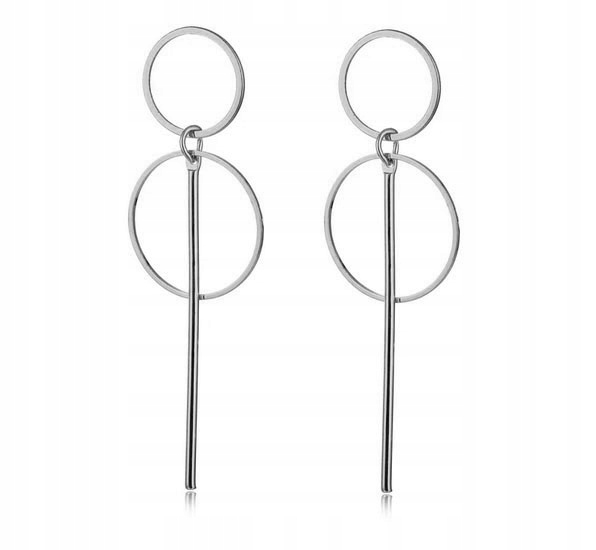 

Kolczyki kółka koła srebrne kółeczka długie