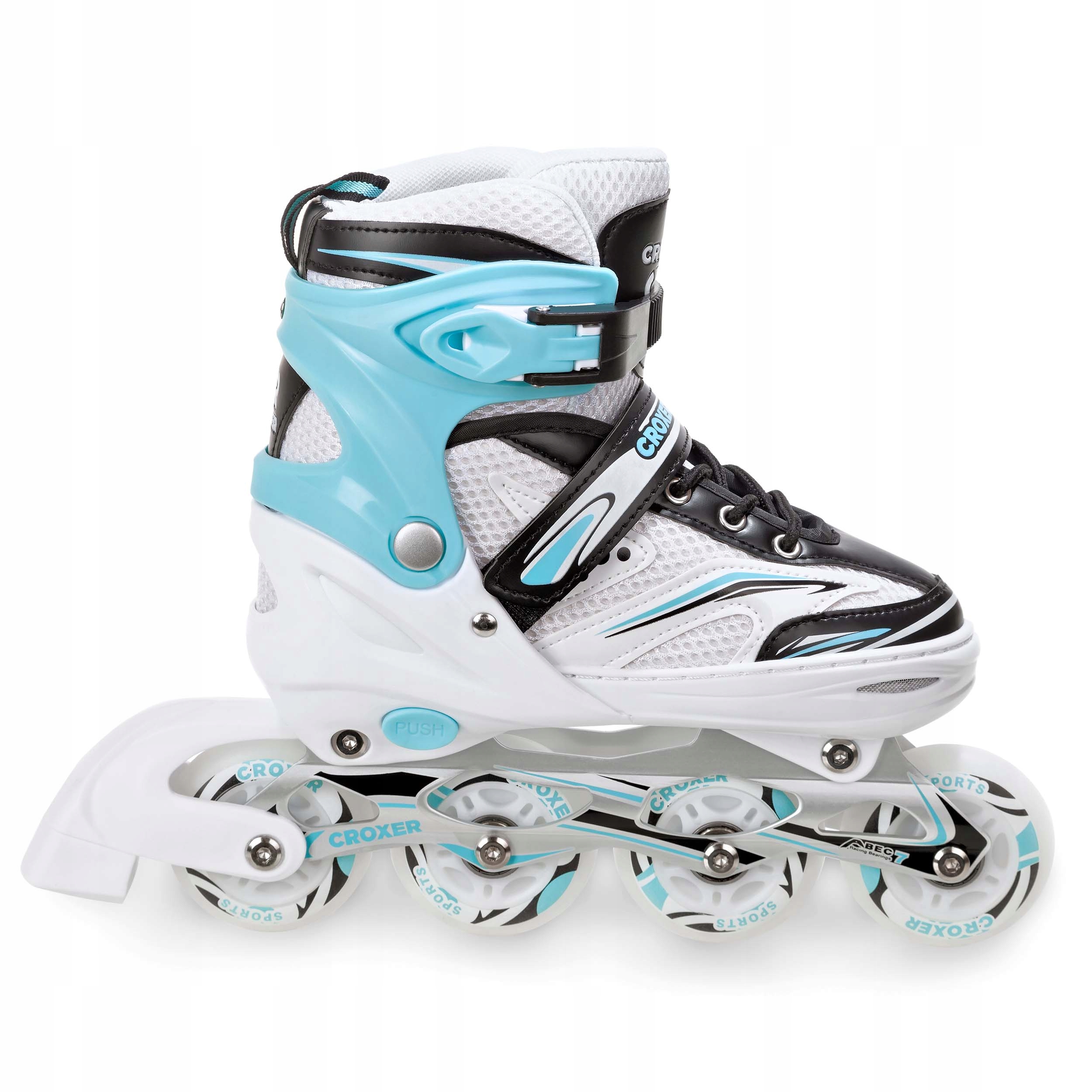 Rolki Regulowane Croxer Novum White/Mint 39-42 LED Marka Croxer