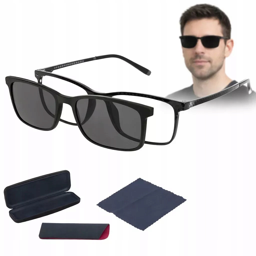 Okulary korekcyjne z nakładką przeciwsłoneczną Clip-On Solano CL 90283a