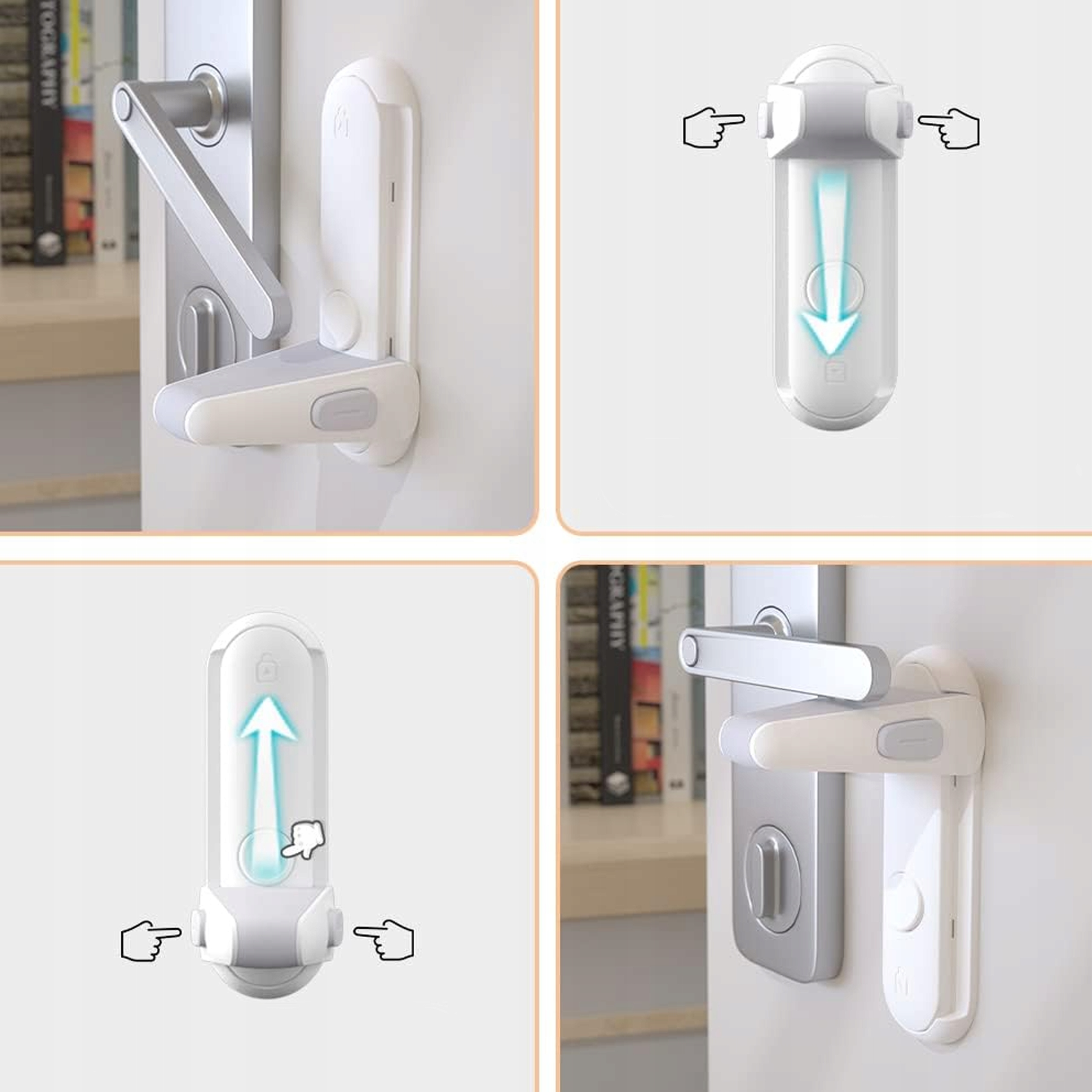 BLOKADA KLAMKI OKNA DRZWI SZUFLAD SZAFEK ZABEZPIECZENIE MEBLI PRZED DZIEĆMI Kod producenta Blokada klamki zabezpieczenie drzwi okna